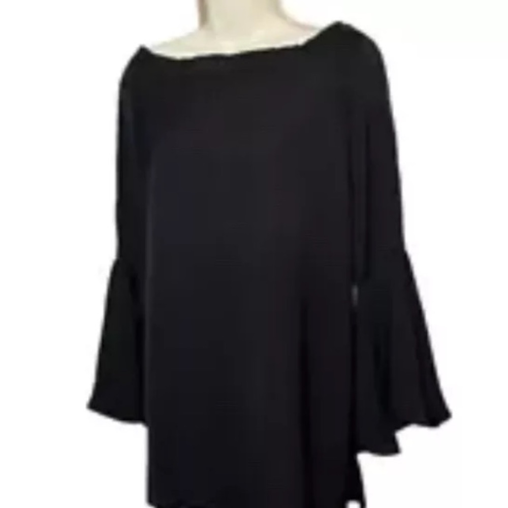 Philosophy S Bell Sleeve Blouse Tunic Black Off Shoulder Pullover Top Witch Goth - Picture 3 of 11